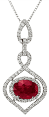 8.88ct Burmese ruby set in platinum with pave set diamonds