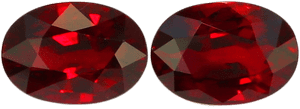 Pair of Burmese rubies untreated and certified